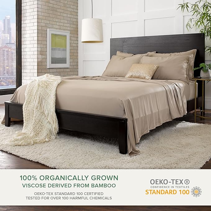 Twin Sheets by Pure Bamboo, Genuine 100% Organic Viscose Derived from Bamboo - Image 2