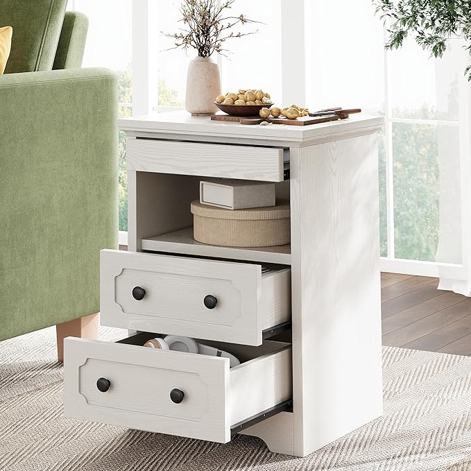 LIKIMIO Night Stand, Modern Bedside Table - Image 7