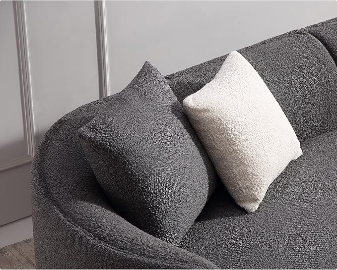 Acanva Luxury Modern Style Living Room Upholstery Curved Sofa - Image 4
