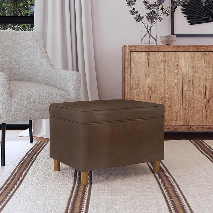 Home Decor | Dinah Collection Modern Storage Ottoman | Ottoman - Image 2