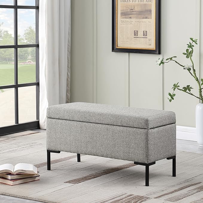HomePop Upholstered Storage Bench - Image 2