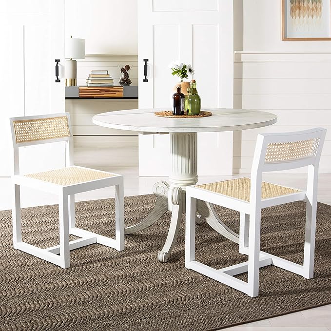Safavieh Home Forest Traditional Antique White Drop Leaf Dining Table - Image 13