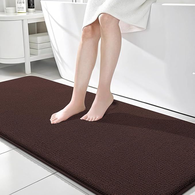 OLANLY Thick Memory Foam Bath Mat Rug 70x24, Extra Soft Absorbent Bathroom Rug by OLANLY