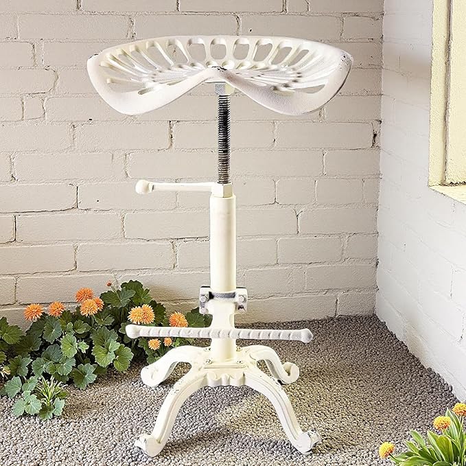 LOKKHAN Adjustable Rustic Industrial Bar Stool by LOKKHAN