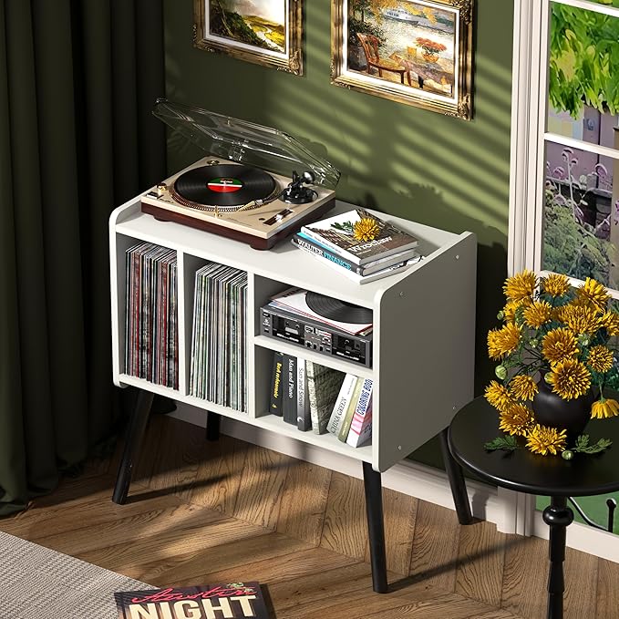 Record Player Table, Mid-Century Record Player Stand - Image 4