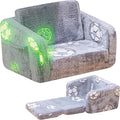 Lamerge 2-in-1 Soft Toddler Couch Fold Out, Foldable Toddler Chair, Glow in The by LAMERGE-GROWWITHLOVE
