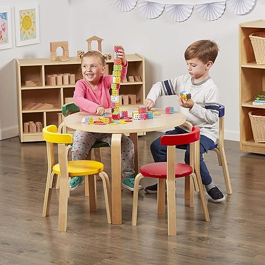 ECR4Kids Bentwood Table and Curved Back Chair Set, Kids Furniture - Image 9