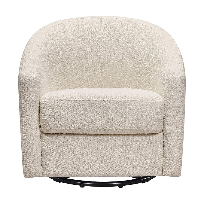 Babyletto Madison Swivel Glider in Polyester Ivory Boucle - Image 4
