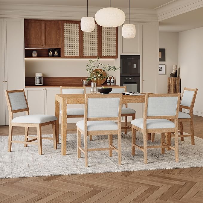 Merax 7 Pieces Retro Dining Set - Image 3