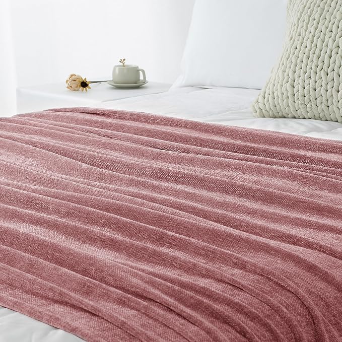 Chenille Throw Blanket for Couch 50"X 60", Soft Cozy Throws - Image 9