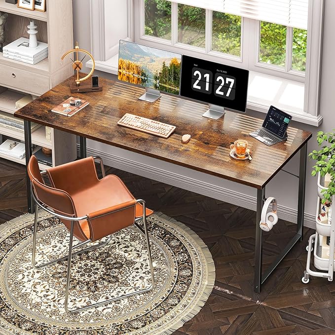 Coleshome 63 Inches Computer Desk, Modern Desk - Image 2