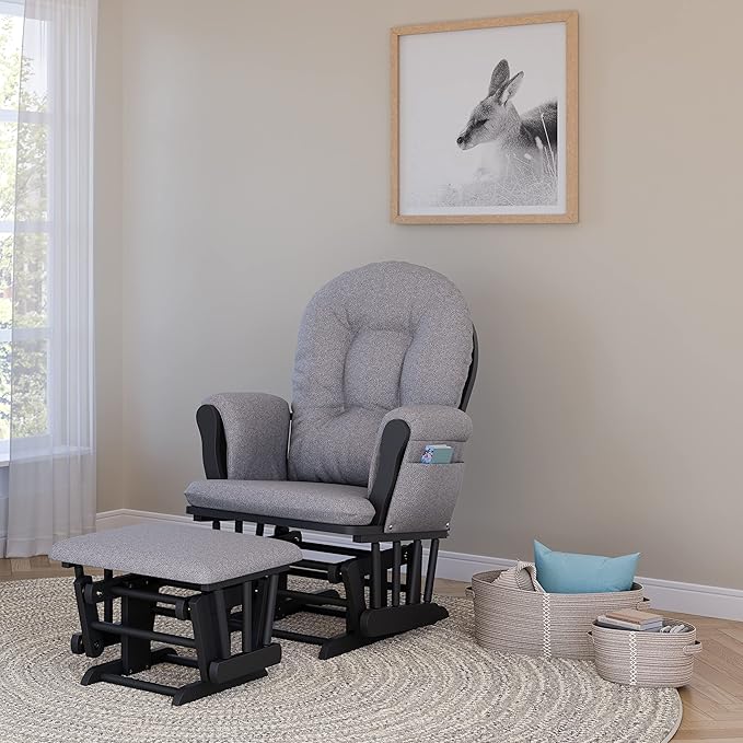 Storkcraft Premium Hoop Glider & Ottoman — GREENGUARD Gold Certified Nursery - Image 2