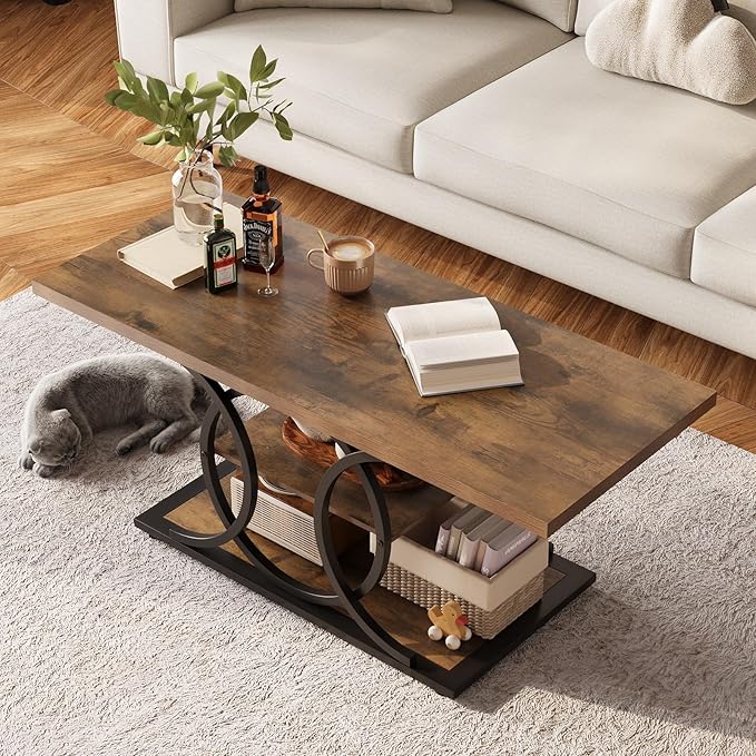 GiftGo Rustic Coffee Table - Image 3