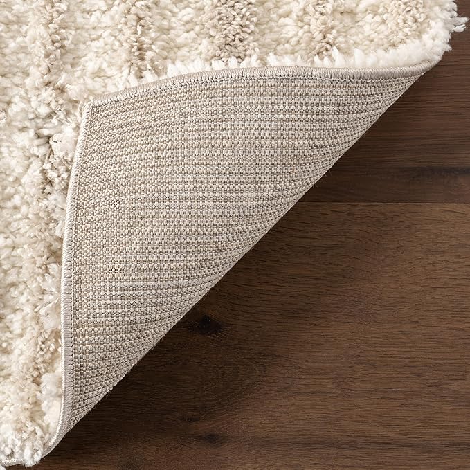 nuLOOM Gloria Abstract Shag Area Rug, Light Brown - Image 3