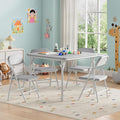 GarveeHome 5-Piece Kids Folding Table and Chairs Set, Toddlers Children's by GarveeHome