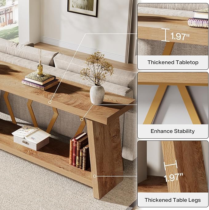 Tribesigns 70.86-Inch Long Sofa Table - Image 7