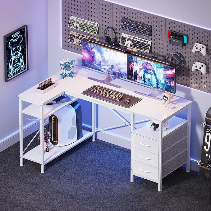 Huuger L Shaped Office Desk - Image 8