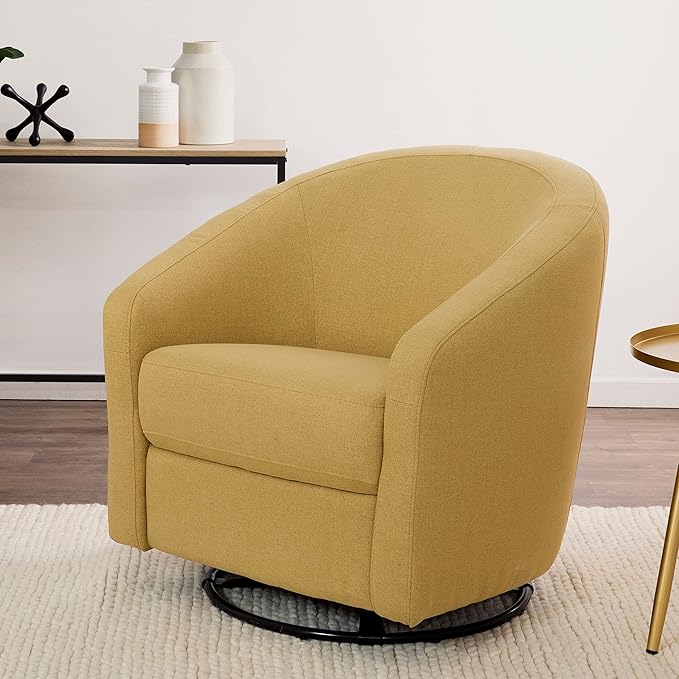 babyletto Madison Swivel Glider in Performance Dijon Eco-Twill, Water Repellent - Image 2