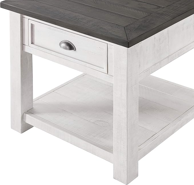 Martin Svensson Home Monterey Solid Wood End Table White - Image 5