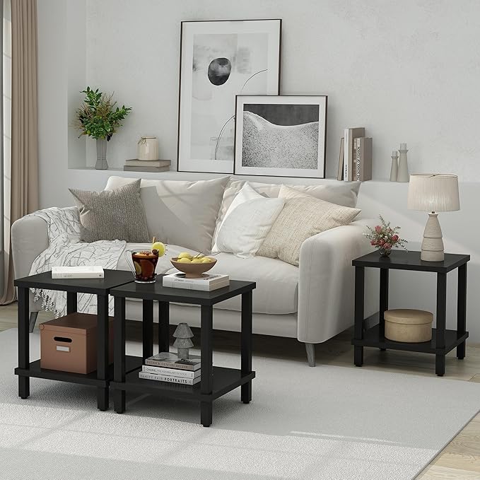 Large End Table Square Side Table Modern Sofa Table 20 Inch Industrial Coffee - Image 9