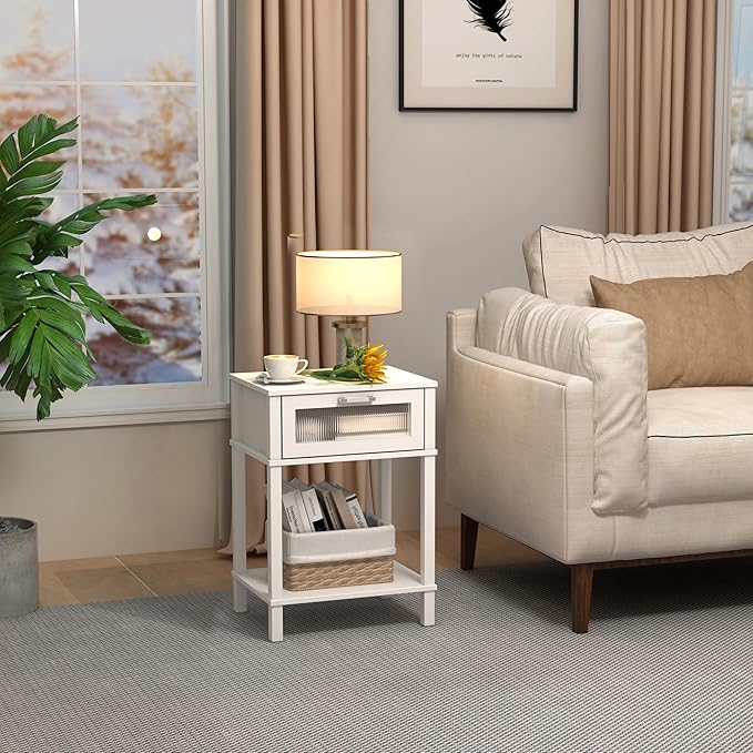 Nightstand Wooden Bedside Table - Image 6