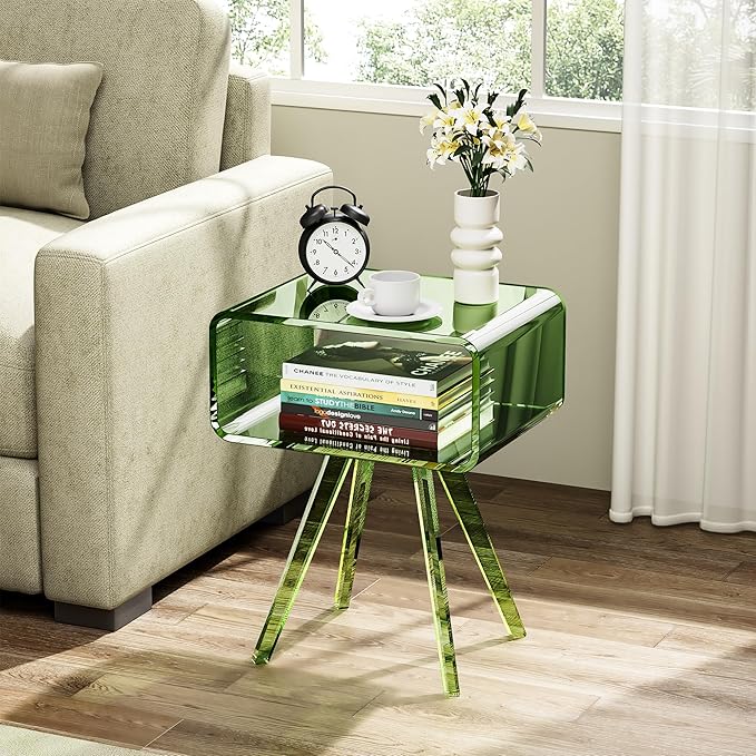 Acrylic Side Table, Acrylic Nightstand Bedside Table - Image 6