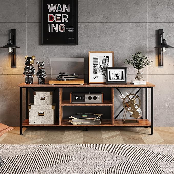 WLIVE TV Stand up to 65 Inch TV, Industrial TV Console - Image 7
