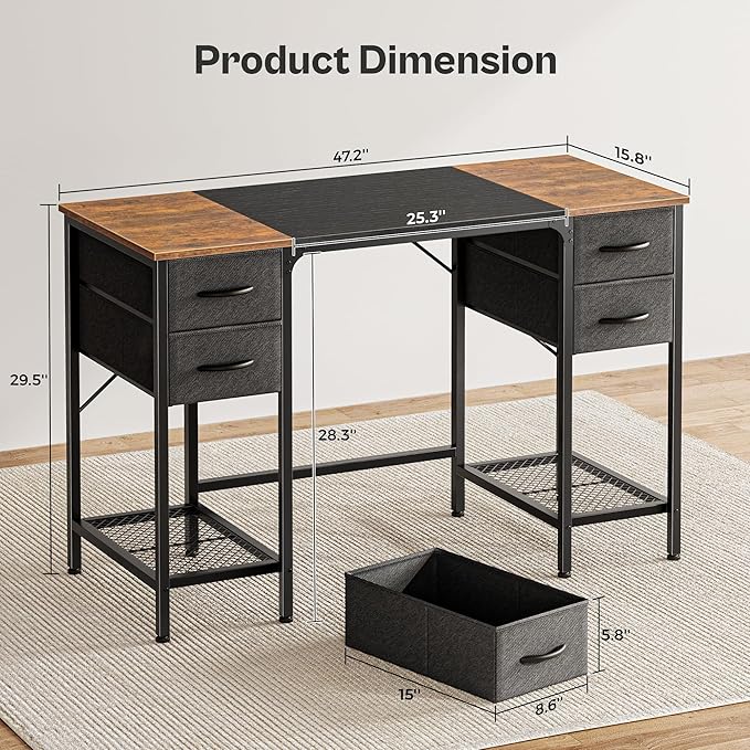 Huuger 47 Inch Computer Desk - Image 3