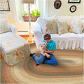 Homespice Russet Multi Color Oval Braided Rug, 8x10' by Homespice