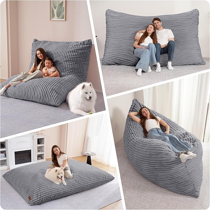 HABUTWAY 4-in-1 Bean Bag Chair, Convertible Chair - Image 7