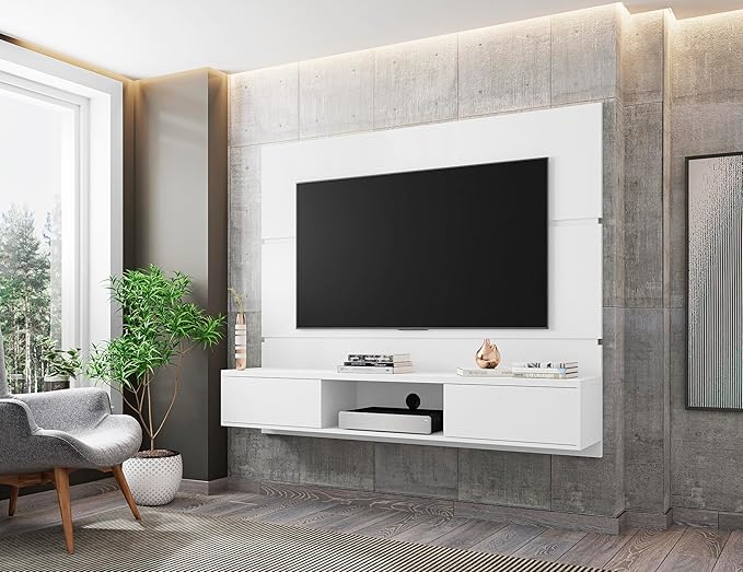 Manhattan Comfort Vernon 62" Floating Entertainment Center, Wall Mounted TV - Image 4