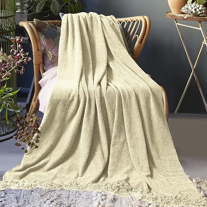 Chenille Throw Blanket for Couch 50"X 60", Soft Cozy Throws - Image 8