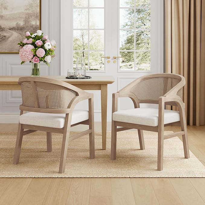 Christopher Knight Home Faritel Modern Wooden Dining Chairs Set of 2, Fabric by ChristopherKnightHome
