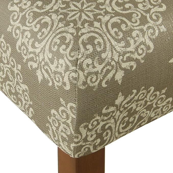 HomePop Upholstered Counter Height Barstool, Taupe and Cream Medallion - Image 7
