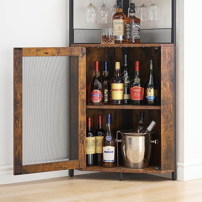 GarveeHome Corner Wine Cabinet - Image 9