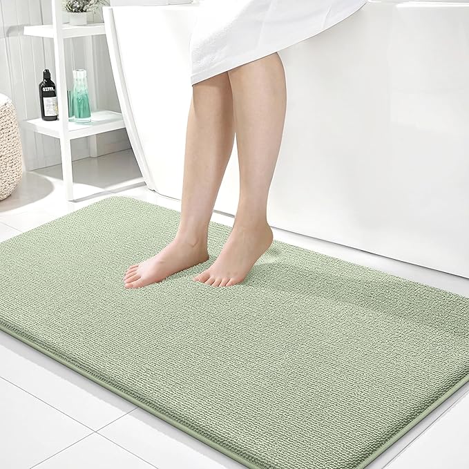 OLANLY Thick Memory Foam Bath Mat Rug 44x24, Extra Soft Absorbent Bathroom Rug by OLANLY