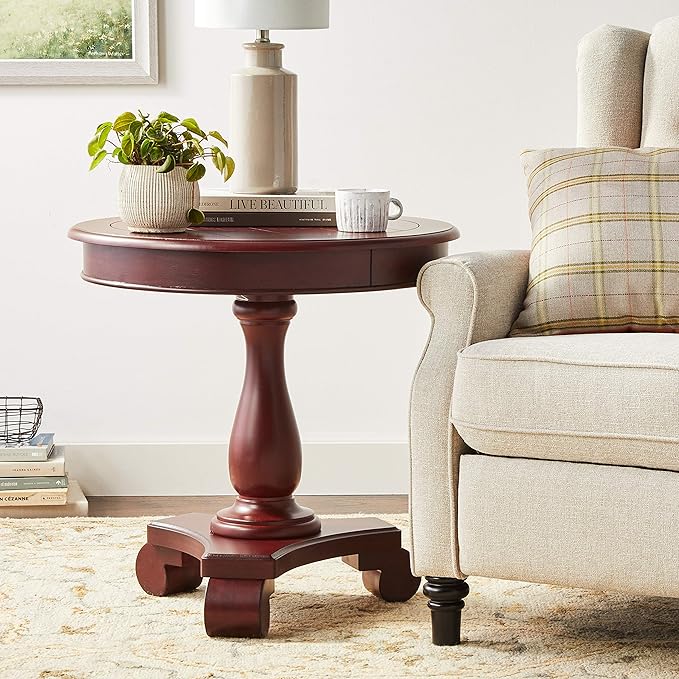 INSPIRED by Bassett OSP Home Furnishings Avalon Hand Painted Round Accent Table - Image 2