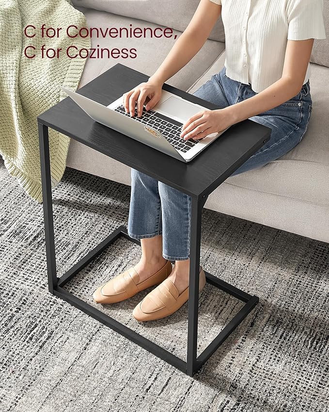 VASAGLE C Shape End Table, Small Coffee Table - Image 4