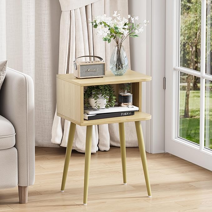 Natural Nightstand Set of 2, Small Bed Side Table - Image 7