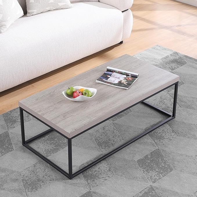 CENSI 47-Inch Grey Wash Accent Coffee Table/Center Table by CENSIFURNITURE