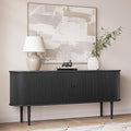 WERMO 71’’ Black Sideboard Cabinet by WERMO