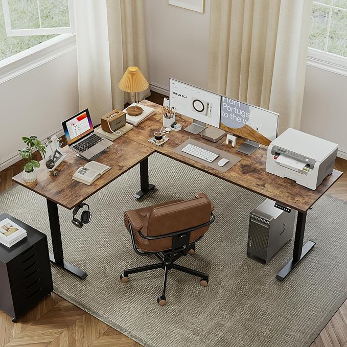 Agilestic L-Shaped Standing Desk Adjustable Height, Electric Corner Standing - Image 2