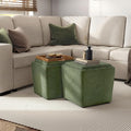 Furniture of America Lennox Modern Chenille 17-inch Square Storage Ottoman by FurnitureofAmerica