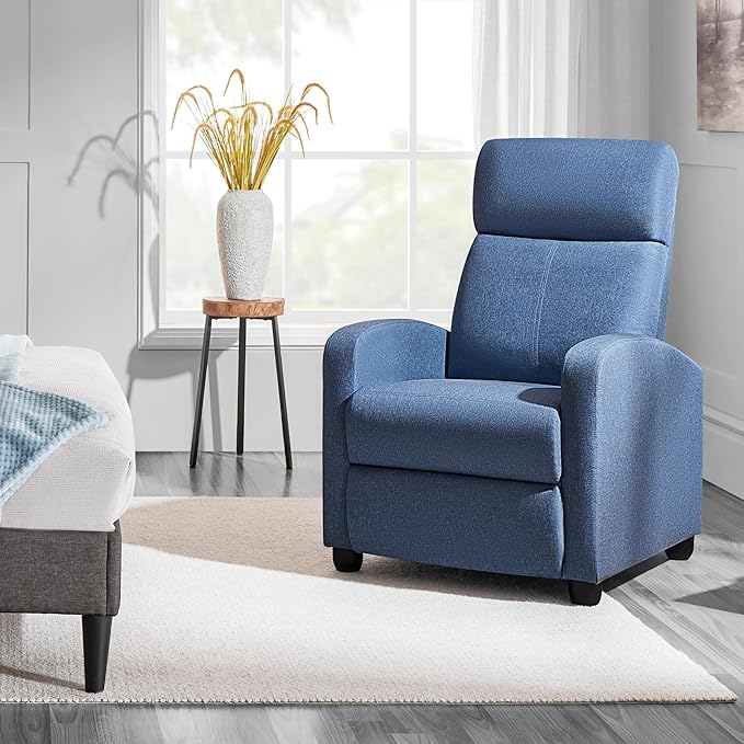 Yaheetech Fabric Recliner Chair Sofa Ergonomic Adjustable Single Sofa - Image 9