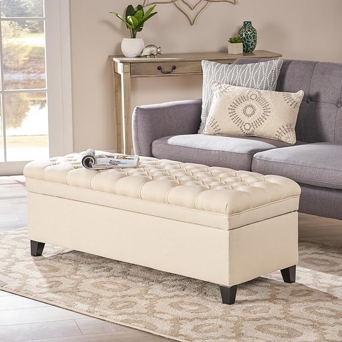 Ball & Cast 50" Upholstered Storage Ottoman by BallCast