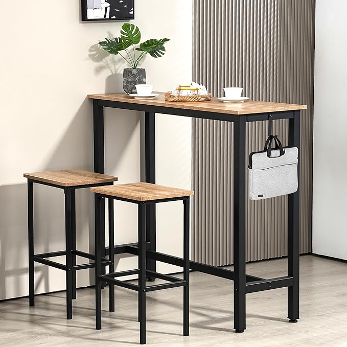 Finnhomy 47" Industrial Bar Table Set by Finnhomy