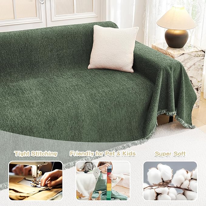 MYSKY HOME Couch Cover for Dogs, Washable Couch Covers, Non Slip Couch Sofa - Image 3