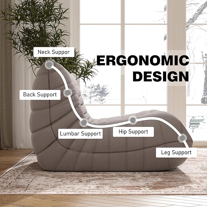 Bean Bag Chair, Fireside Chair Bean Bag Sofa Large Bean Bag Chair - Image 5