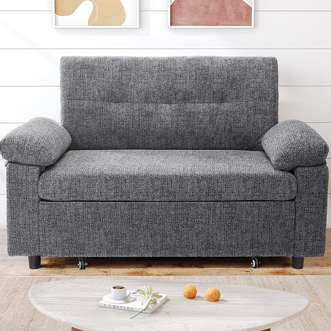 Vipbear 3-in-1 Chenile Convertible Sofa Bed, Pull Out Sleeper Sofa - Image 8