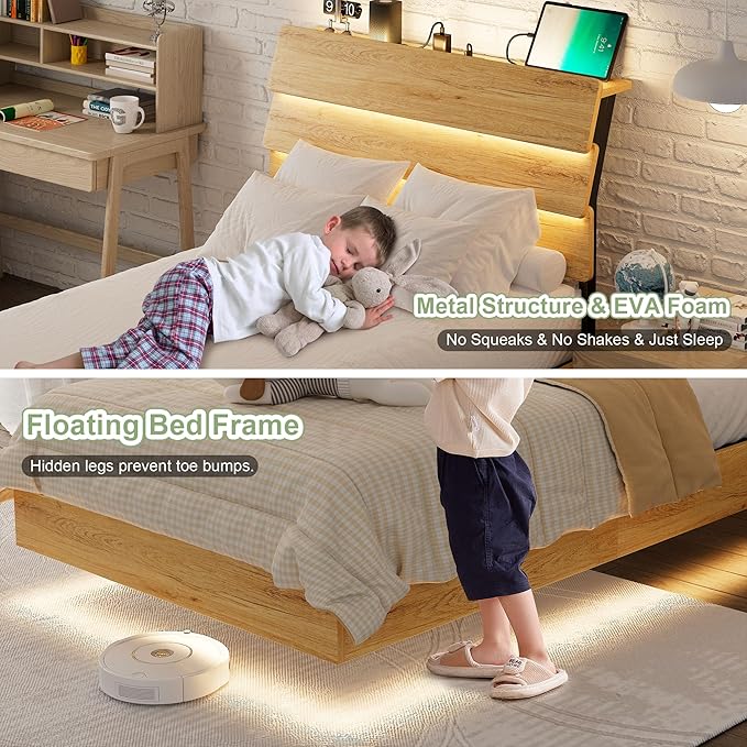 Feonase Floating Bed Frame Twin - Image 5